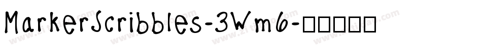 MarkerScribbles-3Wm6字体转换