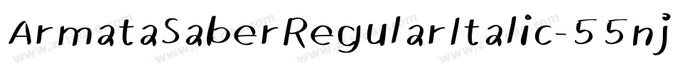 ArmataSaberRegularItalic-55nj字体转换
