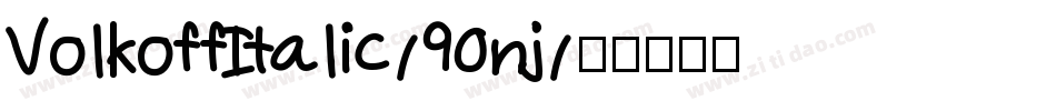 VolkoffItalic-90nj字体转换