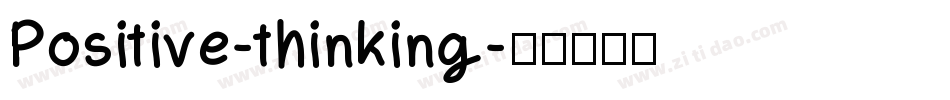 Positive-thinking字体转换