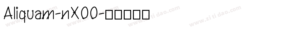 Aliquam-nX00字体转换
