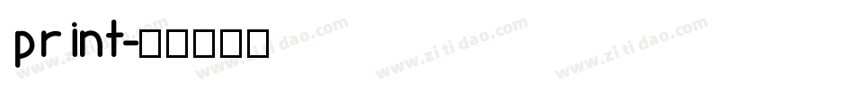 print字体转换