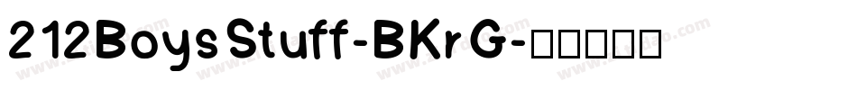 212BoysStuff-BKrG字体转换