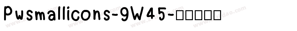 Pwsmallicons-9W45字体转换