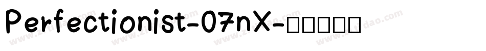 Perfectionist-07nX字体转换