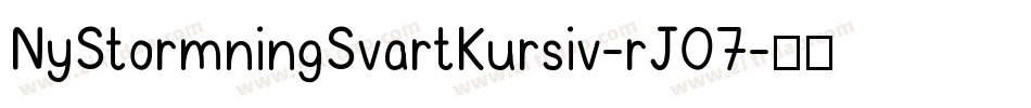 NyStormningSvartKursiv-rJ07字体转换