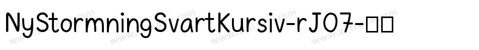 NyStormningSvartKursiv-rJ07字体转换