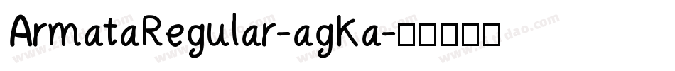 ArmataRegular-agKa字体转换