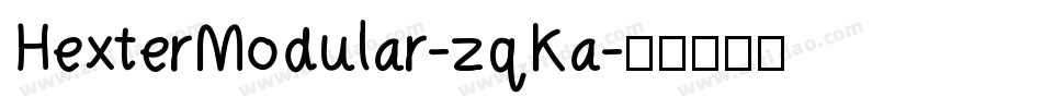 HexterModular-zqKa字体转换