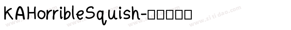 KAHorribleSquish字体转换
