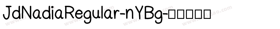 JdNadiaRegular-nYBg字体转换