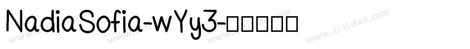 NadiaSofia-wYy3字体转换