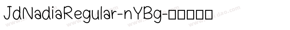 JdNadiaRegular-nYBg字体转换