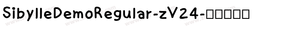 SibylleDemoRegular-zV24字体转换