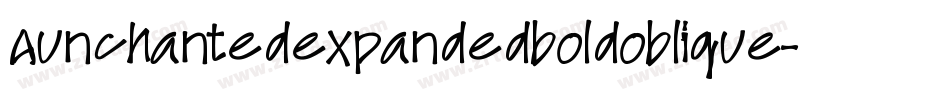 Aunchantedexpandedboldoblique-B00d字体转换