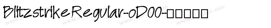 BlitzstrikeRegular-oD00字体转换