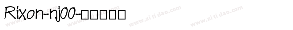 Rixon-nj00字体转换