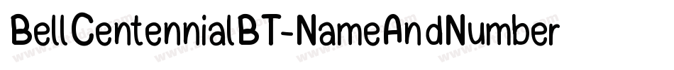 BellCentennialBT-NameAndNumber字体转换