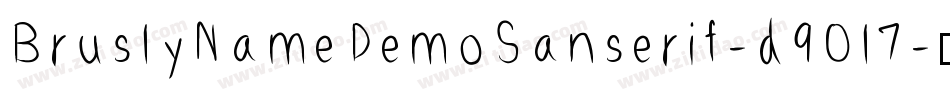 BruslyNameDemoSanserif-d9Ol7字体转换