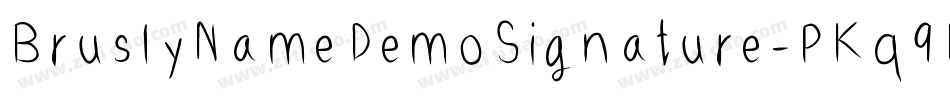 BruslyNameDemoSignature-PKq9E字体转换