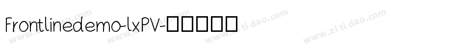 Frontlinedemo-lxPV字体转换