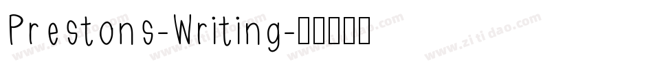 Prestons-Writing字体转换
