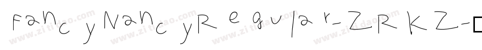 FancyNancyRegular-ZRKZ字体转换