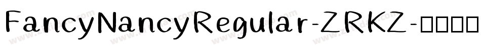 FancyNancyRegular-ZRKZ字体转换