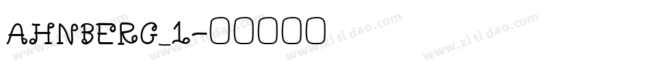 AHNBERG_1字体转换