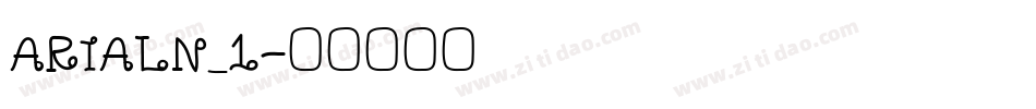 ARIALN_1字体转换