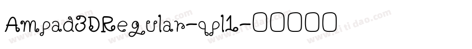 Ampad3DRegular-qpl1字体转换