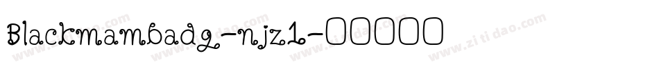 Blackmambadg-njz1字体转换