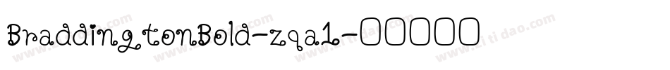 BraddingtonBold-zqa1字体转换