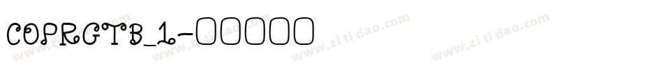 COPRGTB_1字体转换