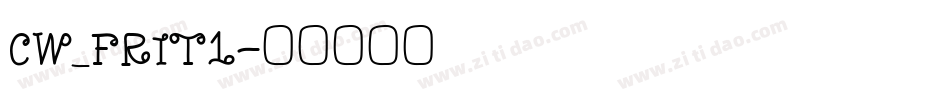 CW_FRIT1字体转换