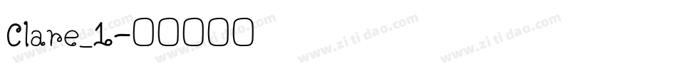 Clare_1字体转换