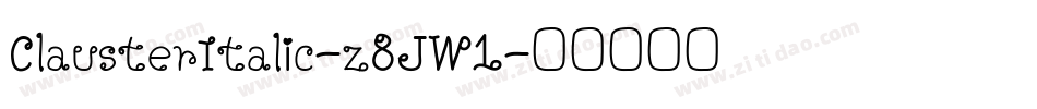 ClausterItalic-z8JW1字体转换
