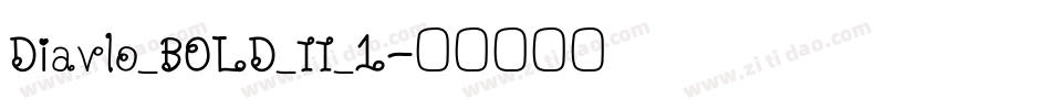 Diavlo_BOLD_II_1字体转换