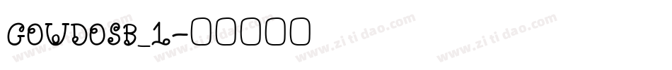 GOUDOSB_1字体转换