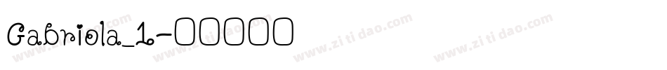 Gabriola_1字体转换