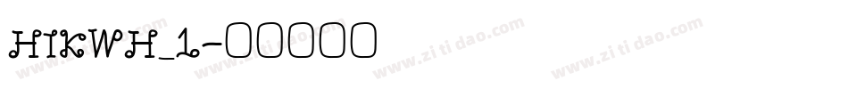 HIKWH_1字体转换