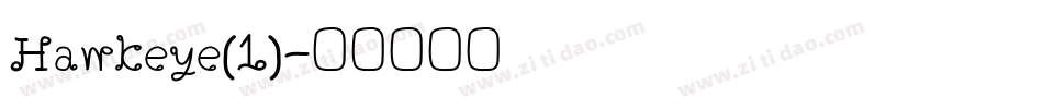 Hawkeye(1)字体转换