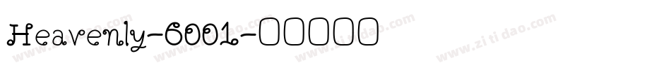 Heavenly-6OO1字体转换