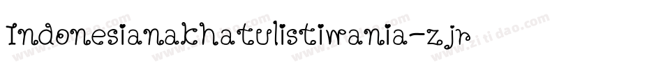Indonesianakhatulistiwania-zjr1字体转换