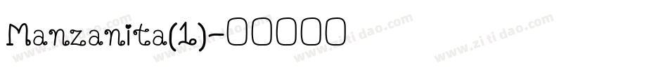 Manzanita(1)字体转换