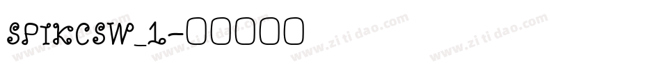 SPIKCSW_1字体转换