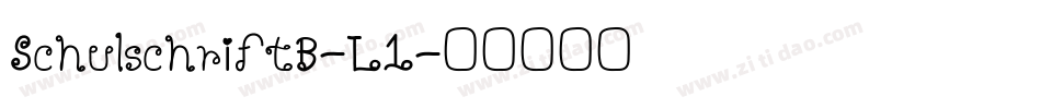 SchulschriftB-L1字体转换