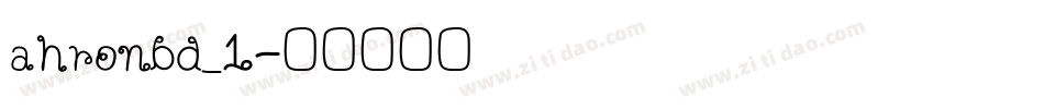 ahronbd_1字体转换