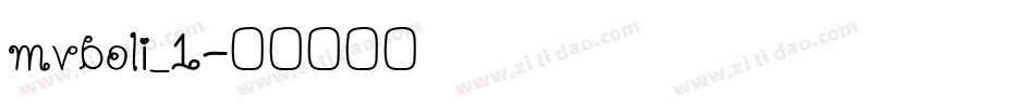 mvboli_1字体转换