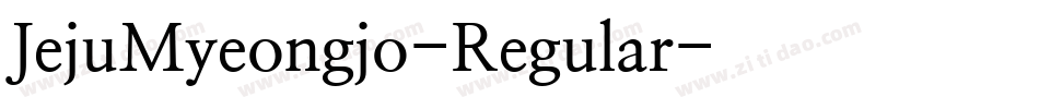 JejuMyeongjo-Regular字体转换